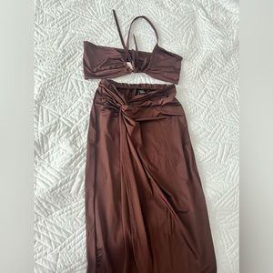 Brown skirt and top
